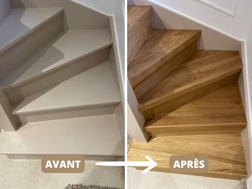 Escabiline - Rénovation d’Escaliers Stratifié, chêne contrecollé chêne massif