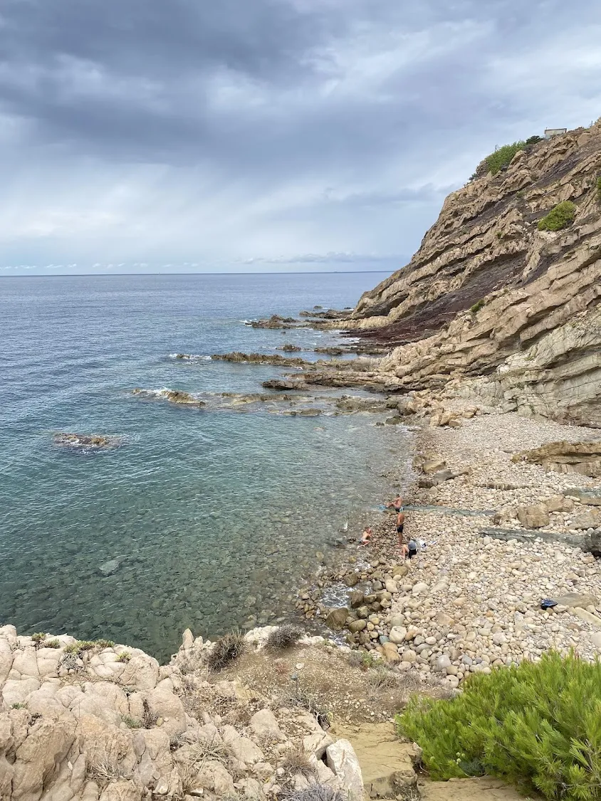 Accès escalier Calanques, Plage